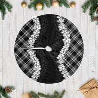 Hawaii Aloha Plumeria Lei Black Palaka Tree Skirt LT7 Casual Black - Polynesian Pride