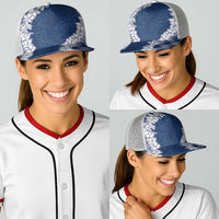 Hawaii Aloha Plumeria Lei Navy Palaka Baseball Net Cap LT7 - Polynesian Pride