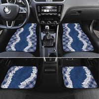 Hawaii Aloha Plumeria Lei Navy Palaka Car Mats - Polynesian Pride