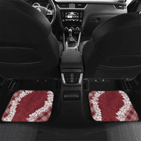 Hawaii Aloha Plumeria Lei Scarlet Palaka Car Mats - Polynesian Pride