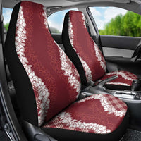 Hawaii Aloha Plumeria Lei Scarlet Palaka Car Seat Cover - Polynesian Pride