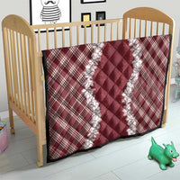 Hawaii Aloha Plumeria Lei Scarlet Palaka Quilt - Polynesian Pride