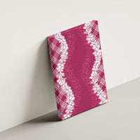 Hawaii Aloha Plumeria Lei Fuschia Palaka Canvas Wall Art - Polynesian Pride