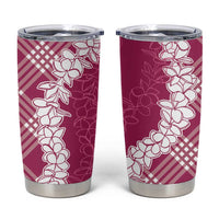 Hawaii Aloha Plumeria Lei Fuschia Palaka Tumbler Cup - Polynesian Pride