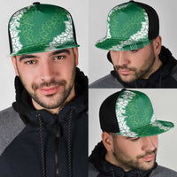 Hawaii Aloha Plumeria Lei Green Palaka Mesh Trucker Cap LT7 - Polynesian Pride