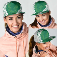 Hawaii Aloha Plumeria Lei Green Palaka Mesh Trucker Cap LT7 - Polynesian Pride