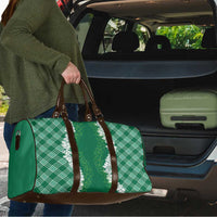 Hawaii Aloha Plumeria Lei Green Palaka Travel Bag - Polynesian Pride