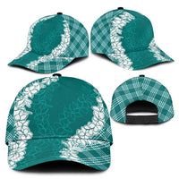 Hawaii Aloha Plumeria Lei Teal Palaka Classic Cap LT7 - Polynesian Pride