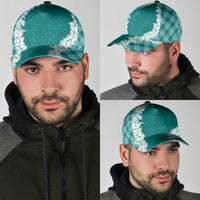 Hawaii Aloha Plumeria Lei Teal Palaka Classic Cap LT7 - Polynesian Pride