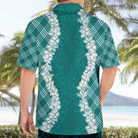 Hawaii Aloha Plumeria Lei Teal Palaka Hawaiian Shirt - Polynesian Pride