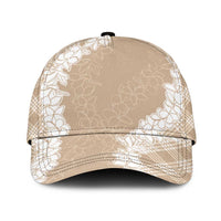 Hawaii Aloha Plumeria Lei Beige Palaka Classic Cap LT7 Universal Fit Beige - Polynesian Pride
