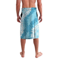 Hawaii Aloha Plumeria Lei Turquoise Palaka Lavalava - Polynesian Pride