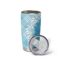 Hawaii Aloha Plumeria Lei Turquoise Palaka Tumbler Cup - Polynesian Pride