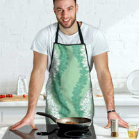Hawaii Aloha Plumeria Lei Mint Palaka Apron - Polynesian Pride
