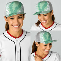 Hawaii Aloha Plumeria Lei Mint Palaka Baseball Net Cap - Polynesian Pride