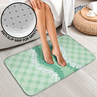 Hawaii Aloha Plumeria Lei Mint Palaka Bathroom Set - Polynesian Pride