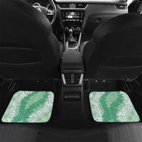 Hawaii Aloha Plumeria Lei Mint Palaka Car Mats - Polynesian Pride