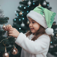 Hawaii Aloha Plumeria Lei Mint Palaka Christmas Santa Hat - Polynesian Pride