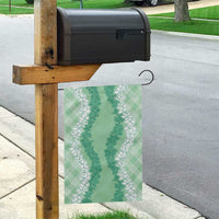 Hawaii Aloha Plumeria Lei Mint Palaka Garden Flag - Polynesian Pride