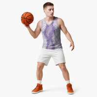 Hawaii Aloha Plumeria Lei Lavender Palaka Basketball Jersey - Polynesian Pride