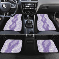 Hawaii Aloha Plumeria Lei Lavender Palaka Car Mats - Polynesian Pride