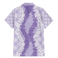 Hawaii Aloha Plumeria Lei Lavender Palaka Family Matching Mermaid Dress and Hawaiian Shirt - Polynesian Pride