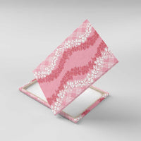 Hawaii Aloha Plumeria Lei Pink Palaka Canvas Wall Art - Polynesian Pride