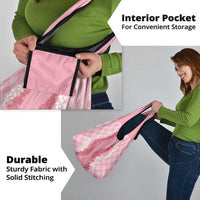 Hawaii Aloha Plumeria Lei Pink Palaka Grocery Bag - Polynesian Pride