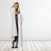 Hawaii Aloha Plumeria Lei Pink Palaka Hooded Blanket - Polynesian Pride