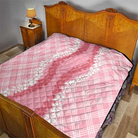 Hawaii Aloha Plumeria Lei Pink Palaka Quilt - Polynesian Pride