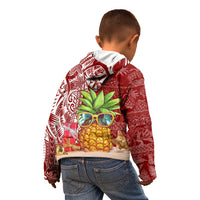 Mele Kalikimaka Hawaii Christmas Kid Hoodie Pineapple Party LT7 - Polynesian Pride