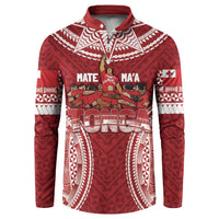 Personalized Mate Maa Tonga Rugby Button Sweatshirt Ofa Atu Tonga