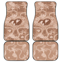Hawaii Plumeria Car Mats Hau'oli la Makuahine Beige LT7 - Polynesian Pride