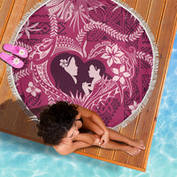 Hawaii Plumeria Beach Blanket Hau'oli la Makuahine Rosy LT7 - Polynesian Pride