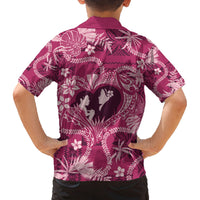 Hawaii Plumeria Family Matching Puletasi and Hawaiian Shirt Hau'oli la Makuahine Rosy LT7 - Polynesian Pride