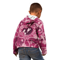 Hawaii Plumeria Kid Hoodie Hau'oli la Makuahine Rosy LT7 - Polynesian Pride