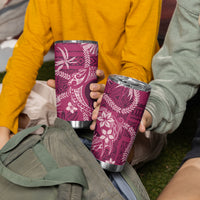 Hawaii Plumeria Tumbler Cup Hau'oli la Makuahine Rosy