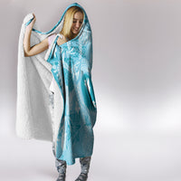 Hawaii Plumeria Hooded Blanket Hau'oli la Makuahine Turquoise LT7 - Polynesian Pride