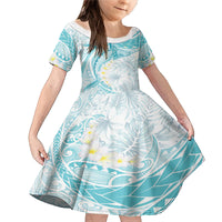 Polynesia Humpback Whale Family Matching Mermaid Dress and Hawaiian Shirt Tropical Plumeria Turquoise