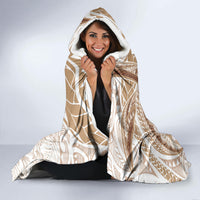 Polynesia Humpback Whale Hooded Blanket Tropical Plumeria Beige LT7 - Polynesian Pride
