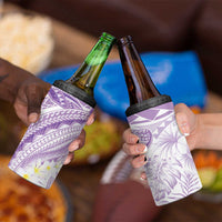 Polynesia Humpback Whale 4 in 1 Can Cooler Tumbler Tropical Plumeria Lavender