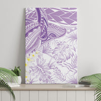 Polynesia Humpback Whale Canvas Wall Art Tropical Plumeria Lavender