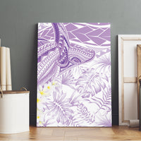 Polynesia Humpback Whale Canvas Wall Art Tropical Plumeria Lavender