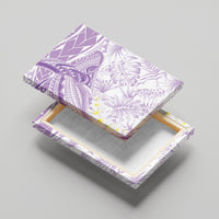 Polynesia Humpback Whale Canvas Wall Art Tropical Plumeria Lavender