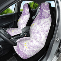 Polynesia Humpback Whale Car Seat Cover Tropical Plumeria Lavender