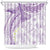 Polynesia Humpback Whale Shower Curtain Tropical Plumeria Lavender
