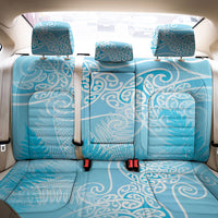 Aotearoa Maori Koru Curves Back Car Seat Cover Silver Ferns - Turquoise LT7 - Polynesian Pride