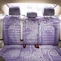 Aotearoa Maori Koru Curves Back Car Seat Cover Silver Ferns - Amethyst LT7 - Polynesian Pride