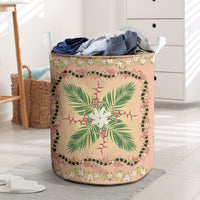 Hawaii Quilt Inspired Collection Aloha Flowers Laundry Basket Maile - Kukui Nut Lei