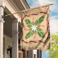 Hawaii Quilt Inspired Collection Aloha Flowers Garden Flag Maile - Kukui Nut Lei